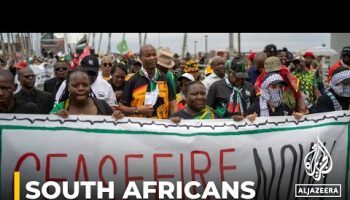 South Africans demand permanent Gaza ceasefire during pro-Palestine march