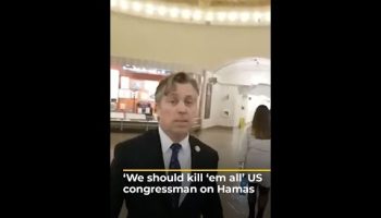 US congressman tells pro-Palestine activist ‘we should kill ’em all’ | AJ #shorts