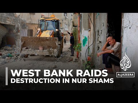Aftermath of Israeli raid at Nur Shams refugee camp